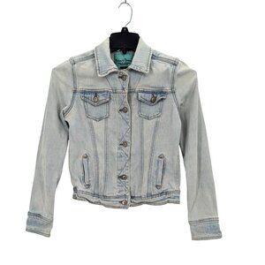Vintage Steve & Berrys Denim Jacket Button Up Women Size M Wash Retro Y2K Casual